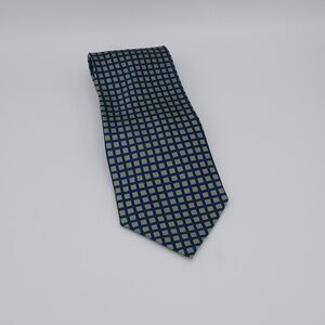 Tongue Tied Silk Tie Blue Green Check 56"